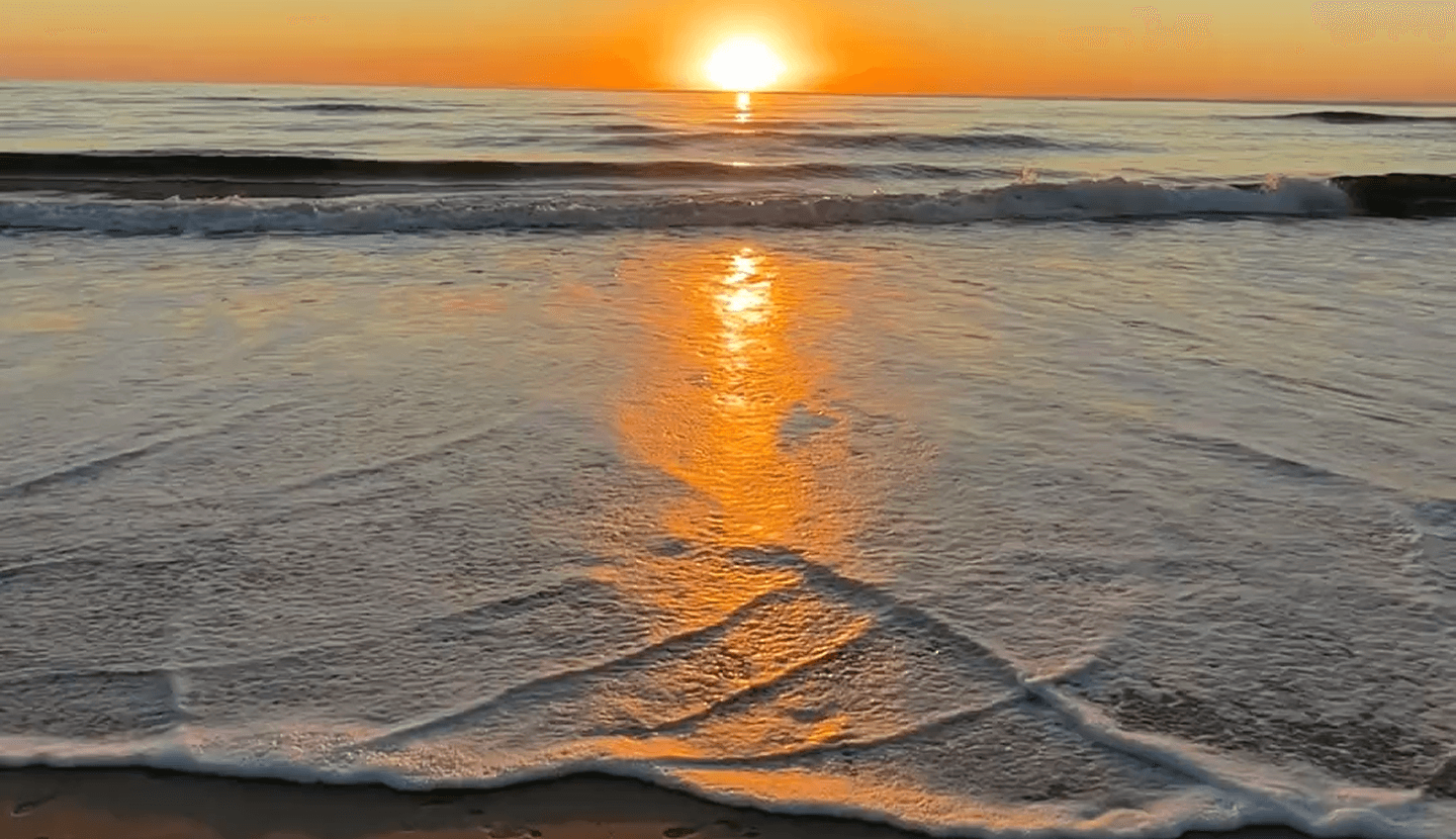 Sunset over the sea